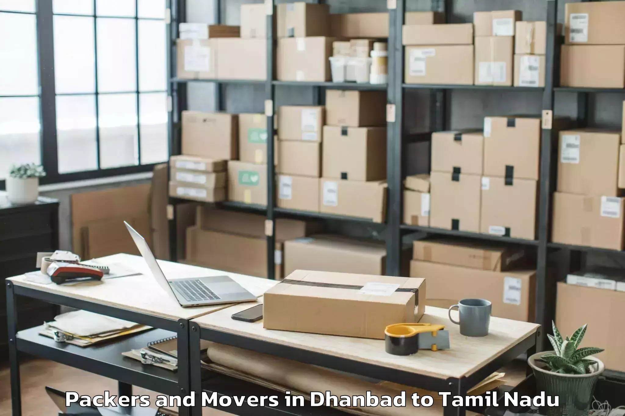 Trusted Dhanbad to Thiruthuraipoondi Packers And Movers